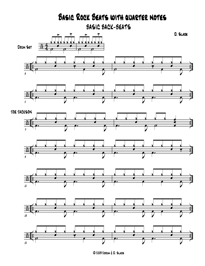 drum lesson basic rock back beats