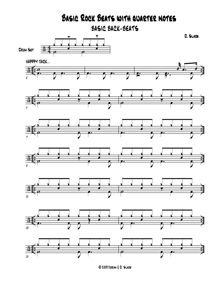 drum lesson basic rock back beats