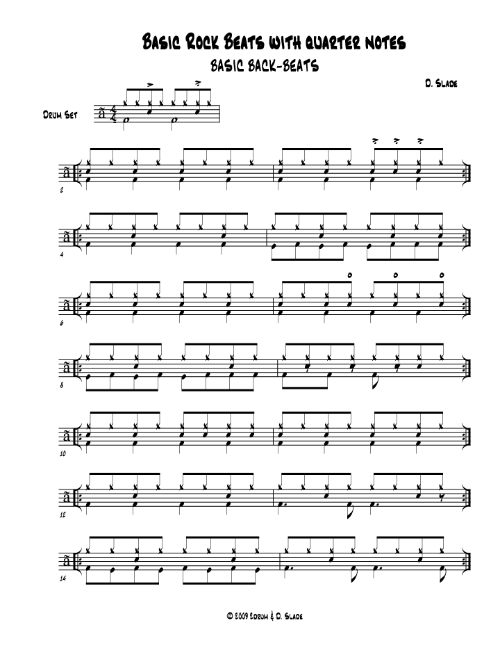 drum lesson basic rock back beats