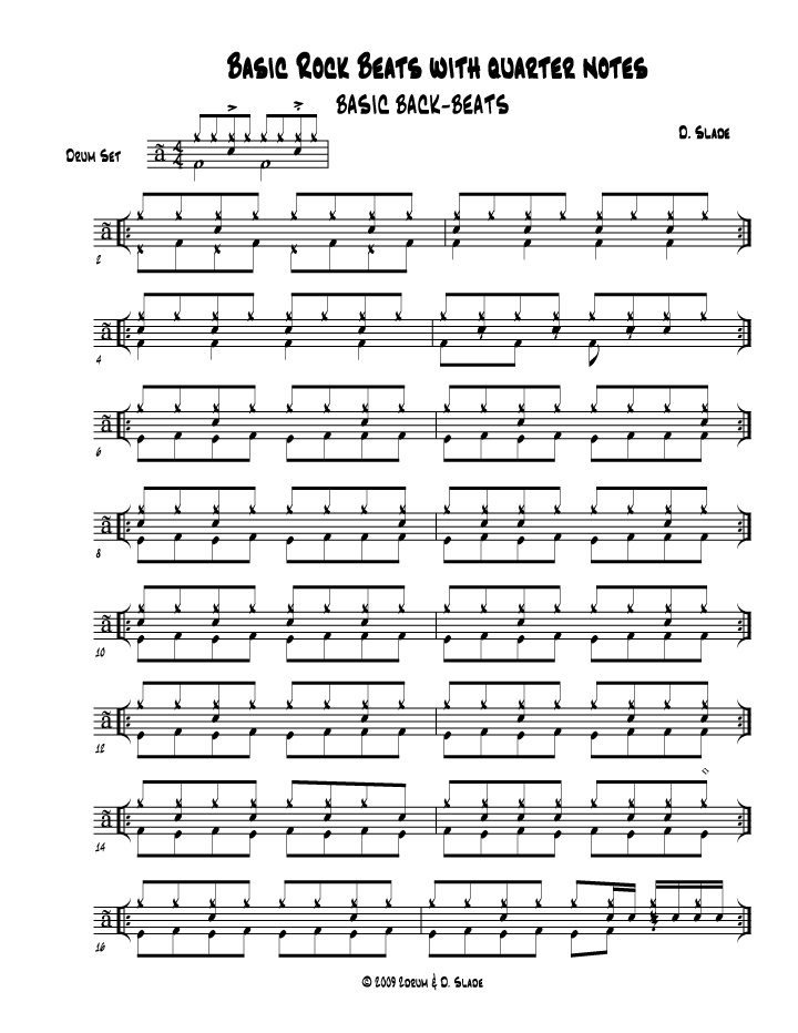 drum lesson basic rock back beats