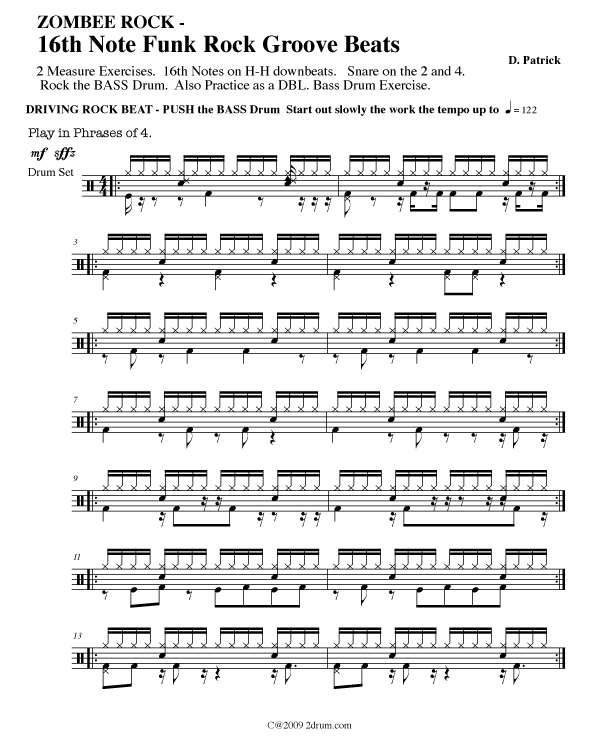 drum lesson rock back beats