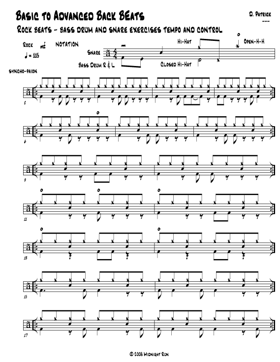 drum lesson rock syncopation