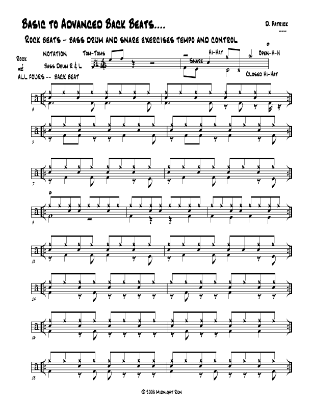 drum lesson rock syncopation